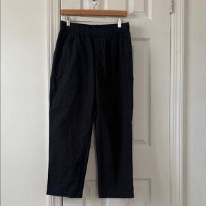 UNIQLO Black Cotton Pants | Elastic Waist | Unisex | Size M | Relaxed Fit